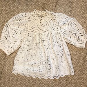 Ulla Johnson Eyelet cotton top size 2